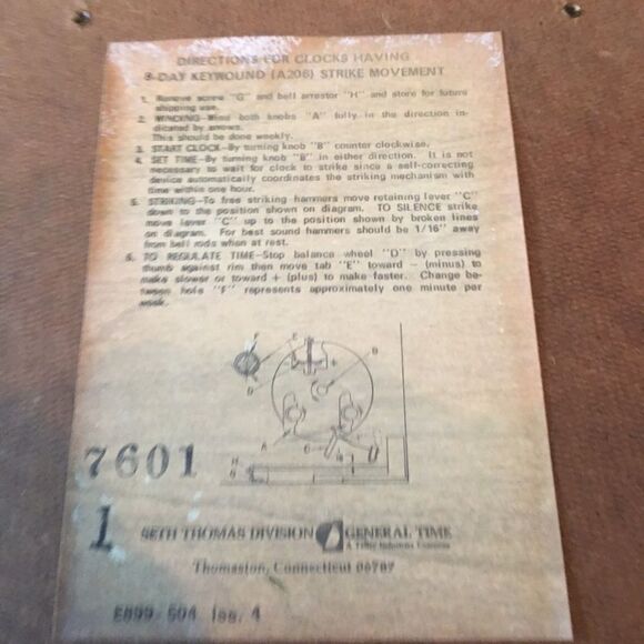 SMALL BABY Grandfather Clock - Vintage - Picture 12 of 16